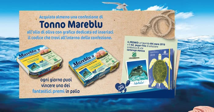 Mareblu per Tartalove: vinci l'agenda del mare 2019