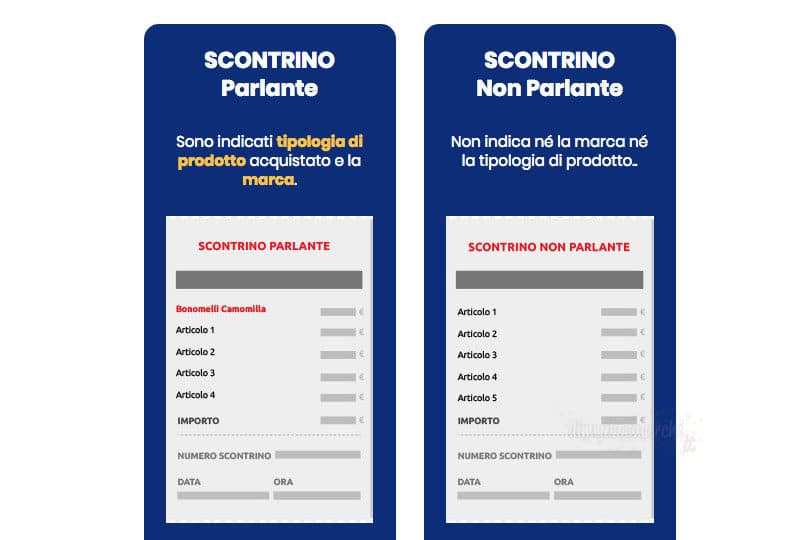 scontrino parlante e non parlante bonomelli