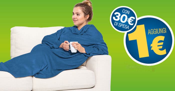 Eurospin: coperta con maniche 1 euro