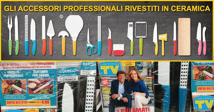Rivista Sorrisi con accessori cucina in ceramica