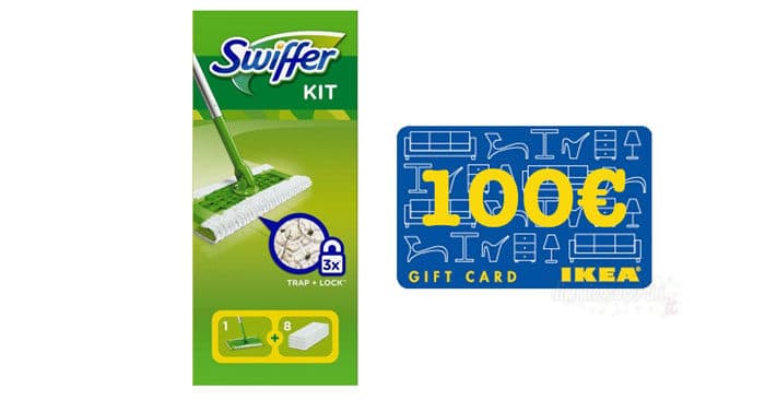 Vinci carte regalo Ikea con Swiffer