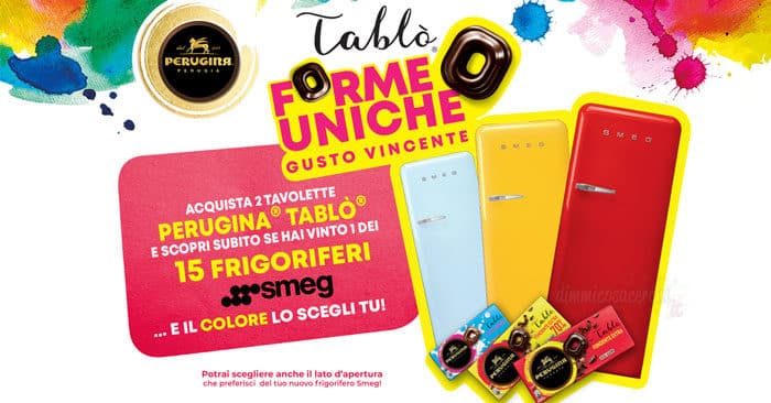 Vinci frigoriferi Smeg con Tablò Perugina