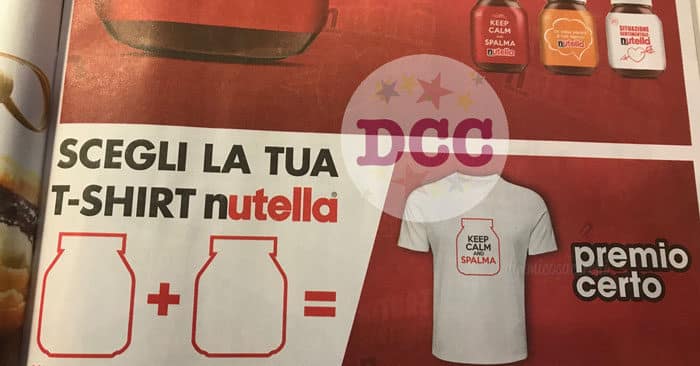 maglietta nutella premio sicuro