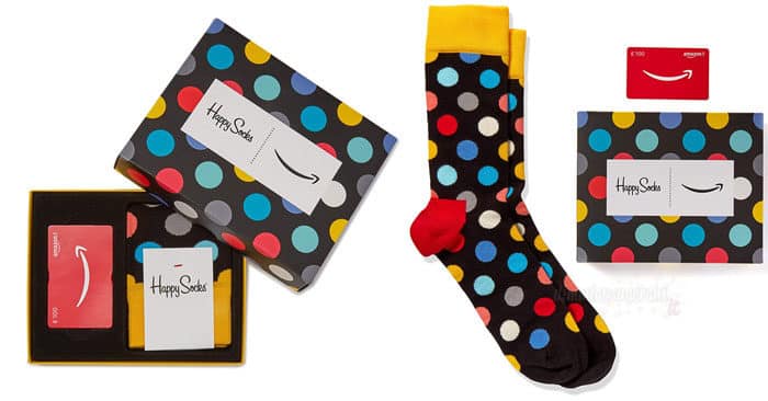 Calzini Happy Socks di Natale omaggio con Amazon