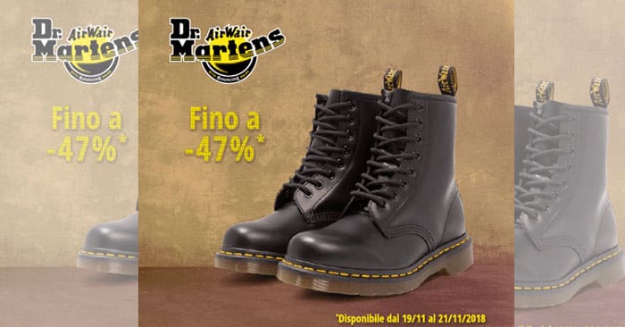 Dr. Martens scontate del 47% Dr. Martens scontate del 47%