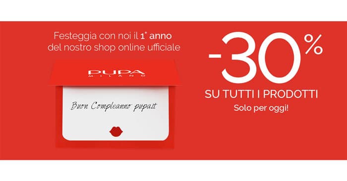 Anniversario shop Pupa