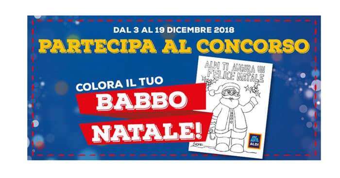 Concorso Aldi: "Colora il tuo Babbo Natale"