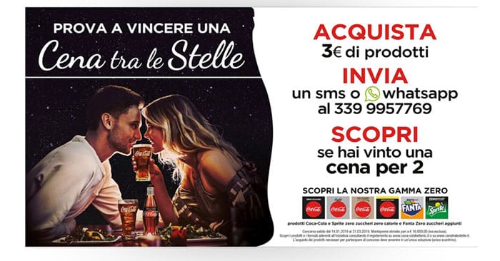 Vinci una cena fra le stelle con Coca-Cola