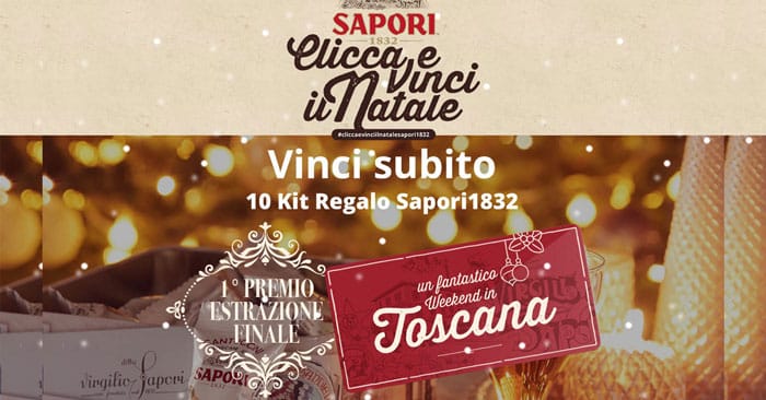 Concorso "Clicca e vinci il Natale" con Sapori