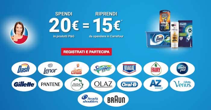 Acquista P&G e ricevi un buono spesa