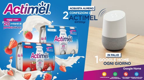 Concorso "Vinci Google Home con Actimel"