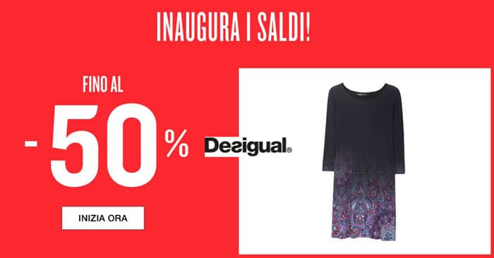 Saldi Desigual: 50% di sconto e spedizione GRATIS (anche borse)