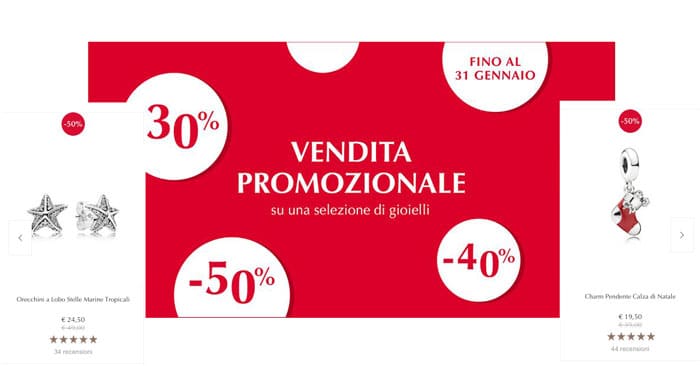 Saldi invernali Pandora Saldi invernali Pandora
