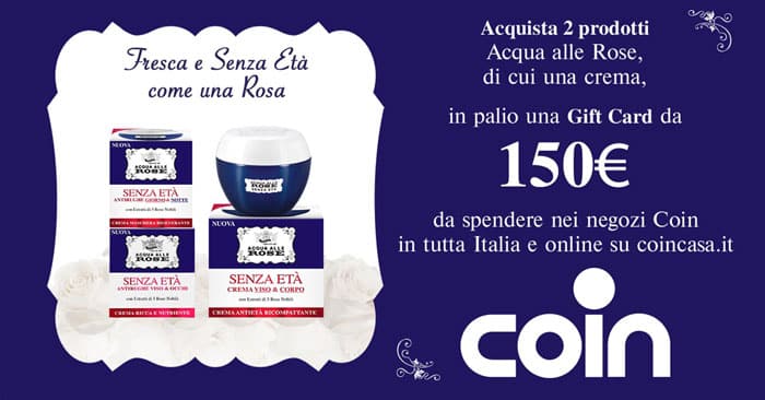 Concorso Acqua alle Rose: vinci gift card Coin