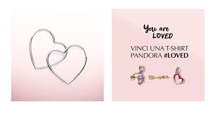 Concorso Pandora: vinci t-shirt PANDORA #LOVED