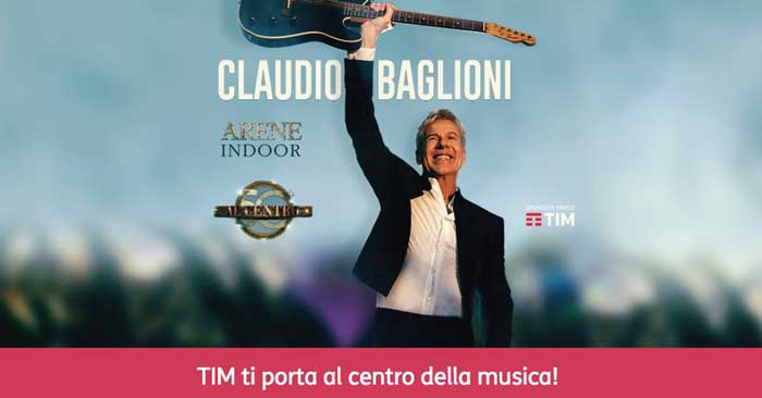 Concorso Tim Party: vinci biglietti tour Claudio Baglioni