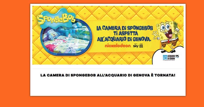 Concorso “Una notte all’acquario con Nickelodeon”