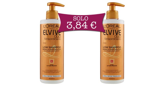 Low shampoo L'Oreal offerta