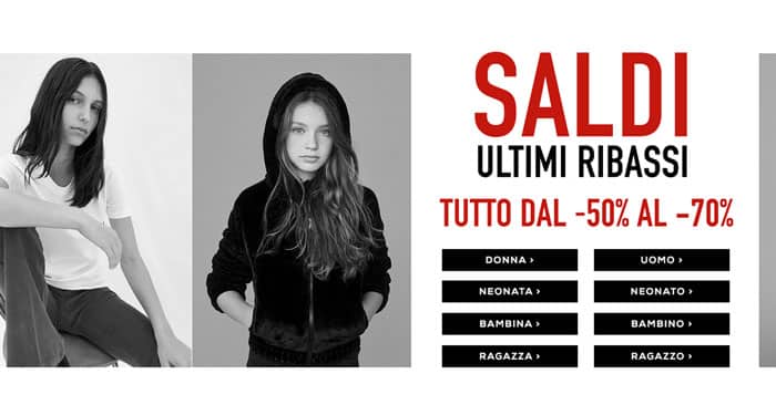 OVS: ribassi fino al 70%