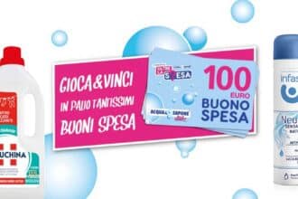 concorso Amuchina Infasil buoni regalo Acqua e Sapone 100 euro instant win SMS