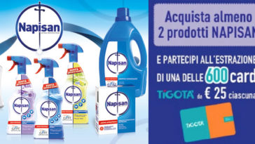 Concorso Vinci card Tigotà 2019 con Napisan