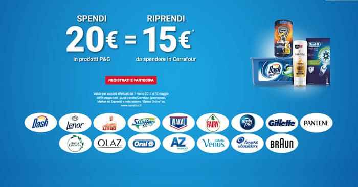 Acquista P&G e ricevi un buono spesa 2019