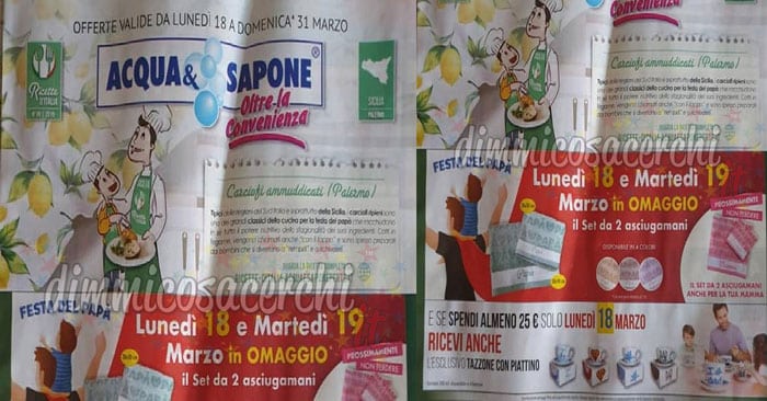 Volantino Acqua e Sapone Festa della mamma 2023, in anteprima le