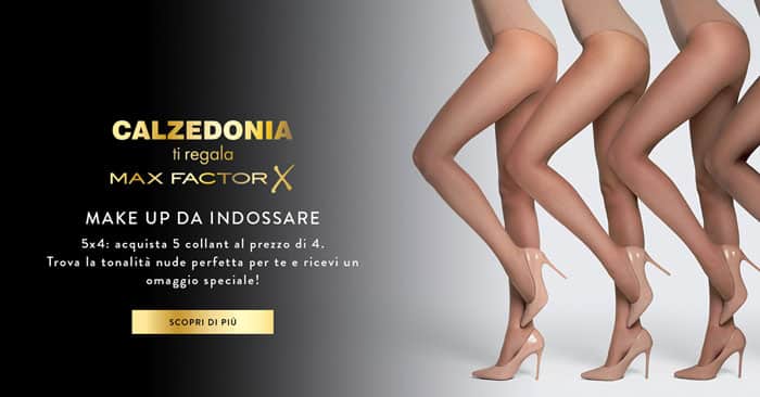 Calzedonia 5x4 collant: in regalo un fondotinta Max Factor