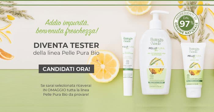 Diventa tester Bottega Verde