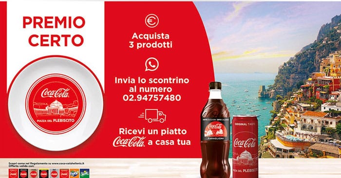 Piatto Coca‑Cola in regalo