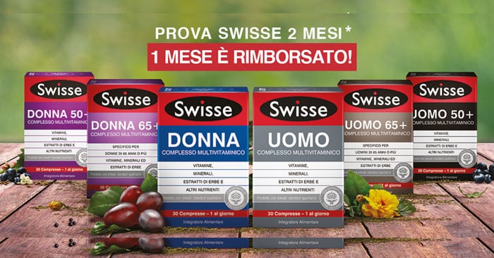 Prova Swisse 2 mesi, 1 Mese è rimborsato