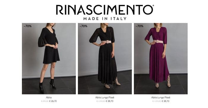Rinascimento saldi hotsell 2019