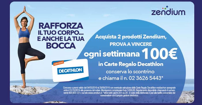 Zendium: vinci carte regalo Decathlon