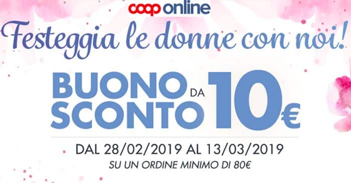 Coop online: codice sconto festa della donna