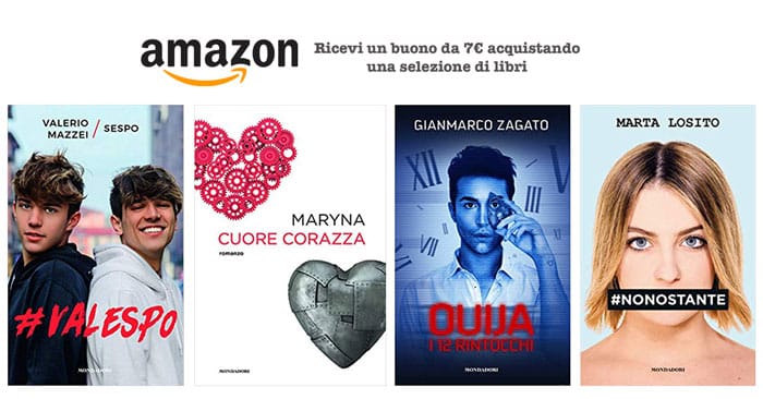 Amazon: buono regalo di 7 euro con i tuoi libri