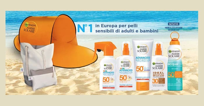 Ambre Solaire: in regalo Tenda da spiaggia o borsa mare