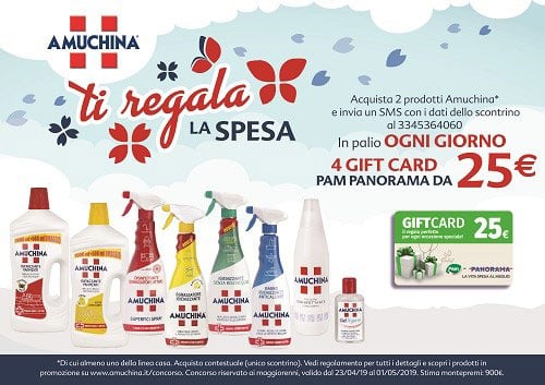 Con Amuchina vinci Gift Card Pam Panorama