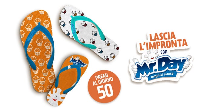 Lascia l'impronta Mr Day: vinci le infradito