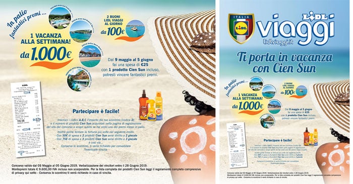 Lidl viaggi concorso Cien Sun