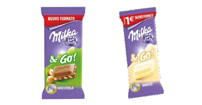 Milka & Go tavolette mini nel formato da 45gr