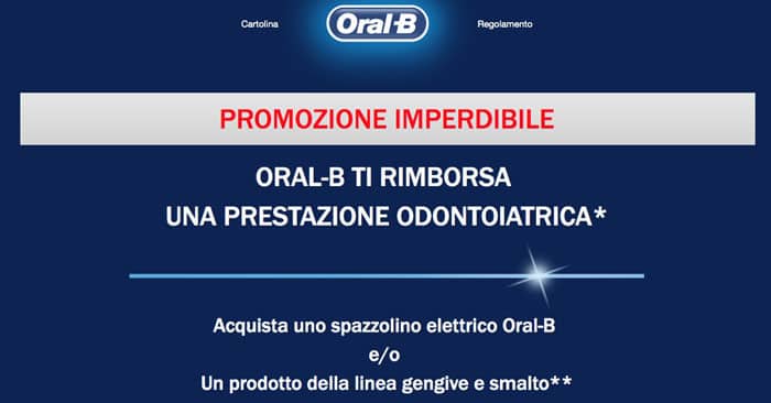 Oral-b ti rimborsa una prestazione odontoiatrica