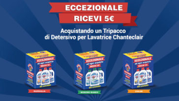 Ricevi 5 euro con il cashback Chanteclair!