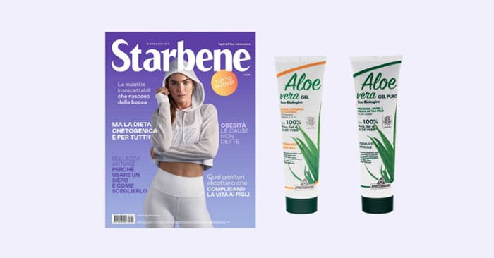 Rivista Starbene con Specchiasol gel Aloe