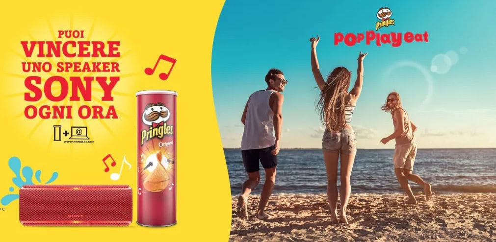 Pringles: vinci speaker Sony ogni ora