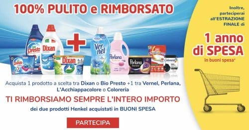 100% pulito e rimborsato