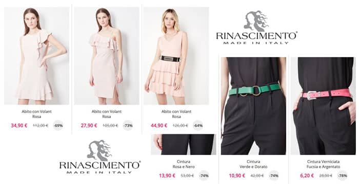 rinascimento abbigliamento saldi