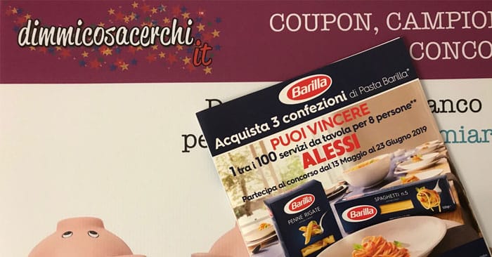 Concorso Barilla: vinci servizi tavola Alessi