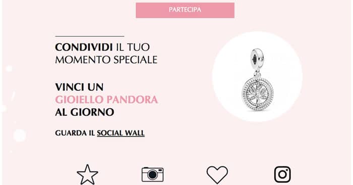 Concorso Pandora: "ogni momento è un regalo"