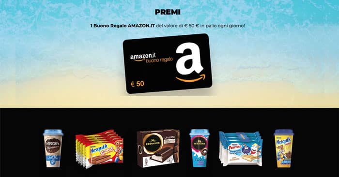 Concorso "Shake&Snack": vinci buoni Amazon!