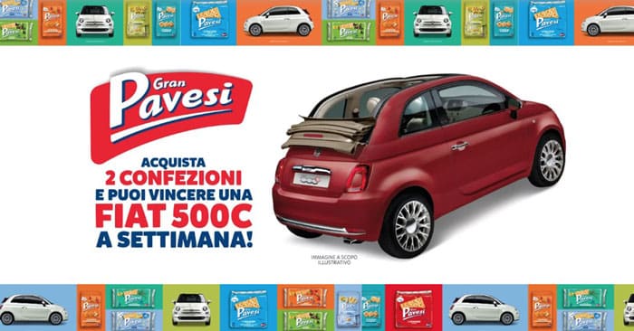 Gran Pavesi: vinci FIAT 500C